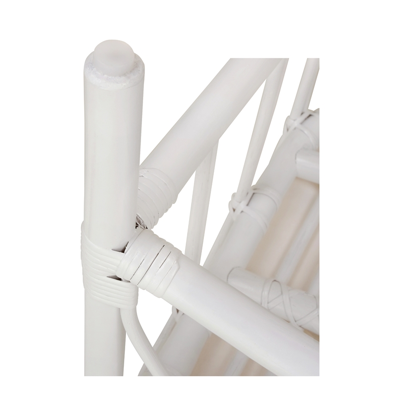 NPD Furniture Ayanna Rattan Dining Side Chair in White