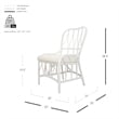 NPD Furniture Ayanna Rattan Dining Side Chair in White