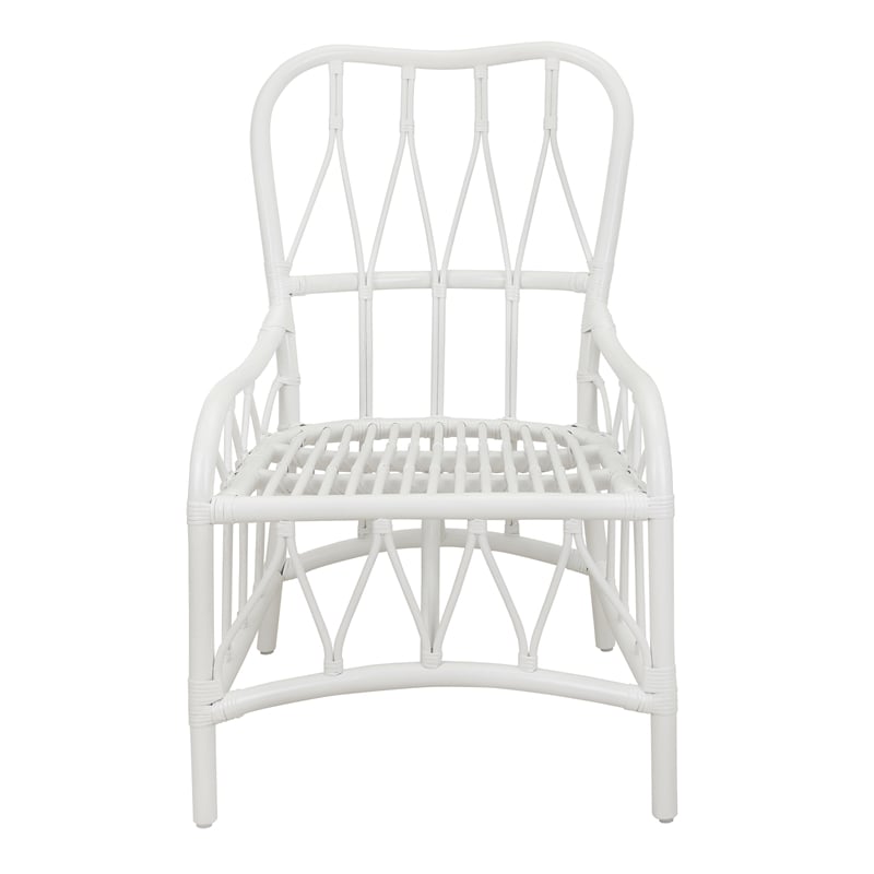 NPD Furniture Ayanna Rattan Dining Side Chair in White