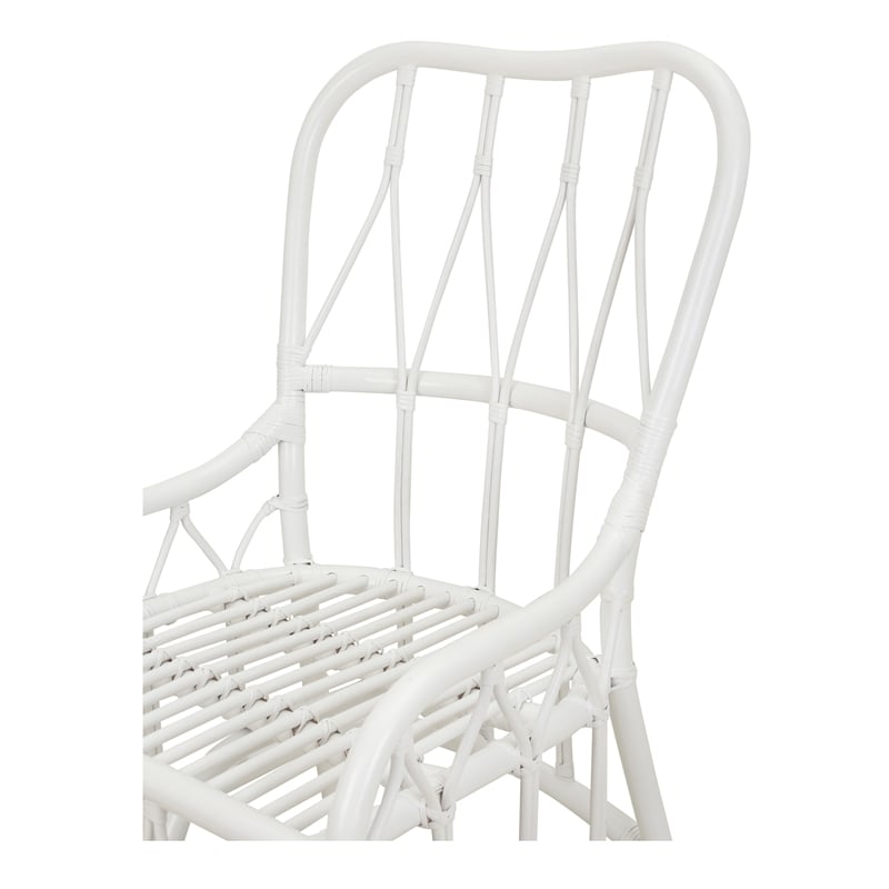 NPD Furniture Ayanna Rattan Dining Side Chair in White