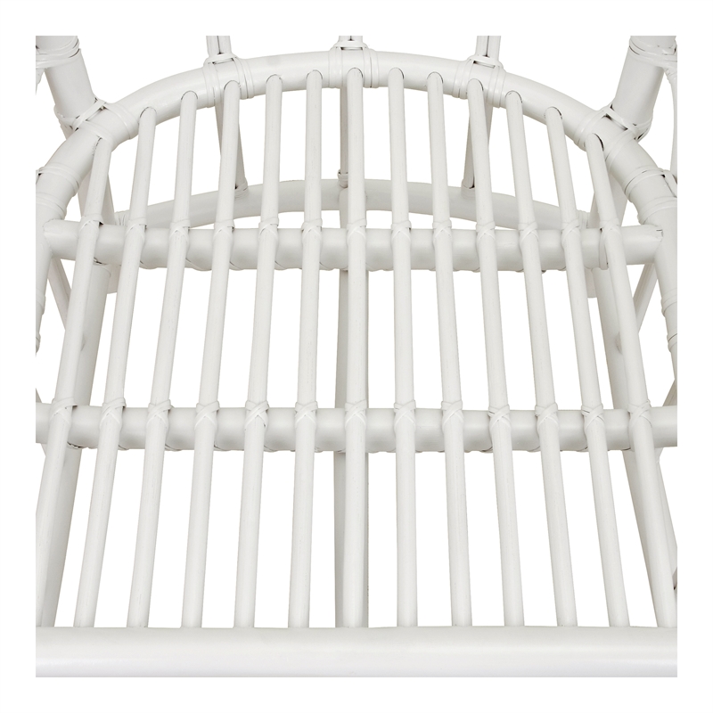NPD Furniture Ayanna Rattan Dining Side Chair in White