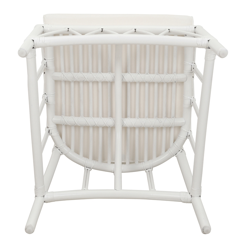 NPD Furniture Ayanna Rattan Dining Side Chair in White