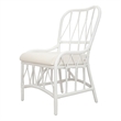 NPD Furniture Ayanna Rattan Dining Side Chair in White