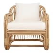 New Pacific Direct Maeva Rattan Accent Arm Chair in Natural Wheat
