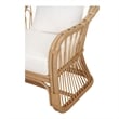 New Pacific Direct Maeva Rattan Accent Arm Chair in Natural Wheat