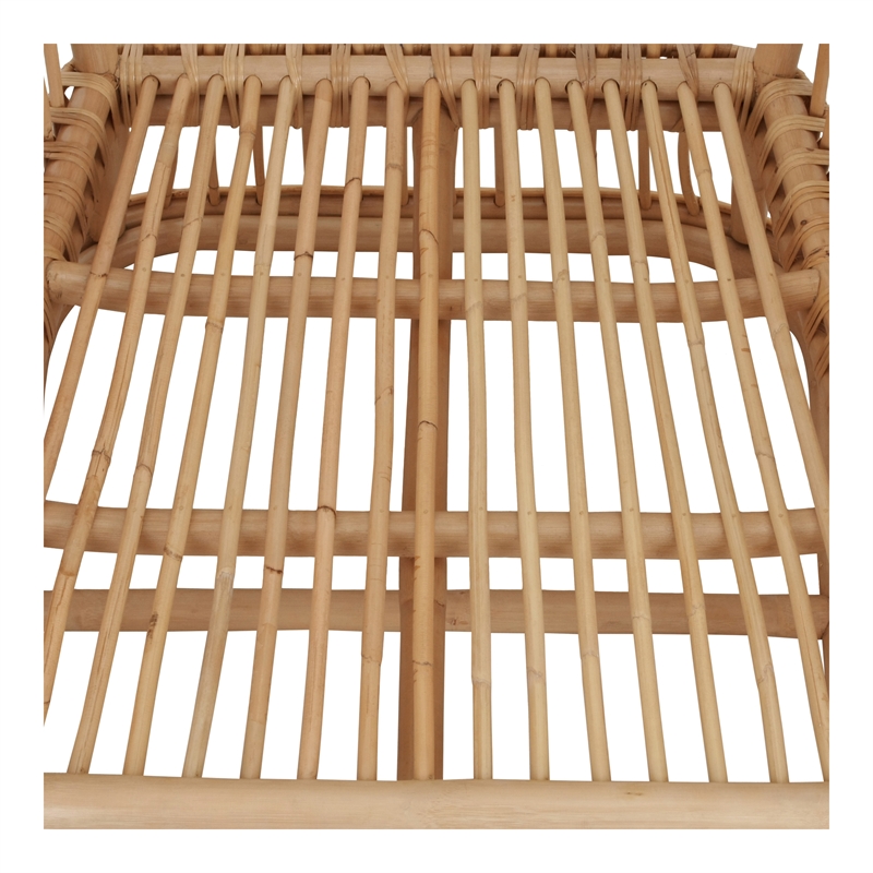 New Pacific Direct Maeva Rattan Accent Arm Chair in Natural Wheat