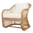 New Pacific Direct Maeva Rattan Accent Arm Chair in Natural Wheat