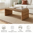 NPD Furniture Vaine Abaca Wood Coffee Table in Natural