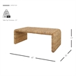 NPD Furniture Vaine Abaca Coffee Table in Natural