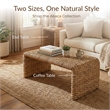 NPD Furniture Vaine Abaca Wood Coffee Table in Natural