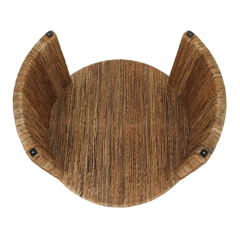NPD Furniture Kanza Abaca Round Nesting Coffee Table Set of 2 in Natural