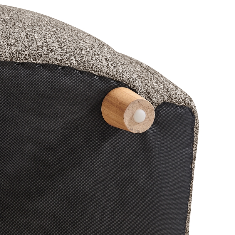 New Pacific Direct Tiffani Chenille Accent Arm Chair in Nexa Brown