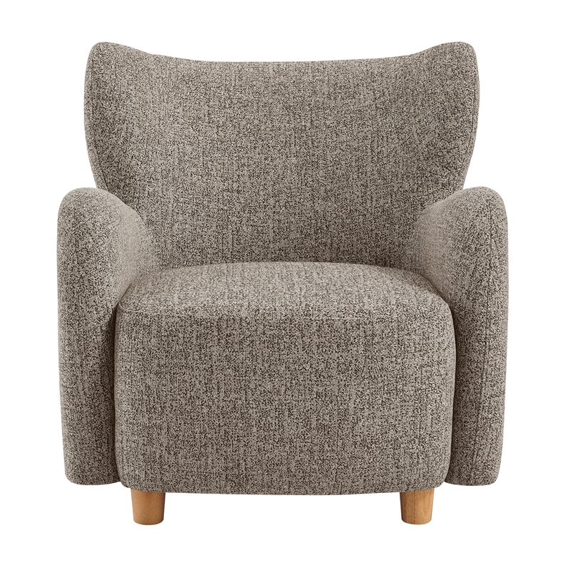 New Pacific Direct Tiffani Chenille Accent Arm Chair in Nexa Brown