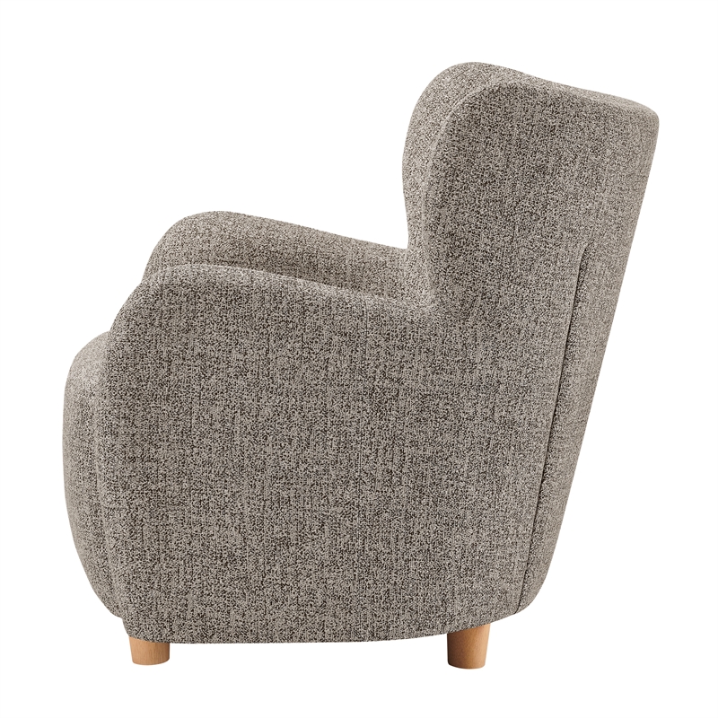 New Pacific Direct Tiffani Chenille Accent Arm Chair in Nexa Brown