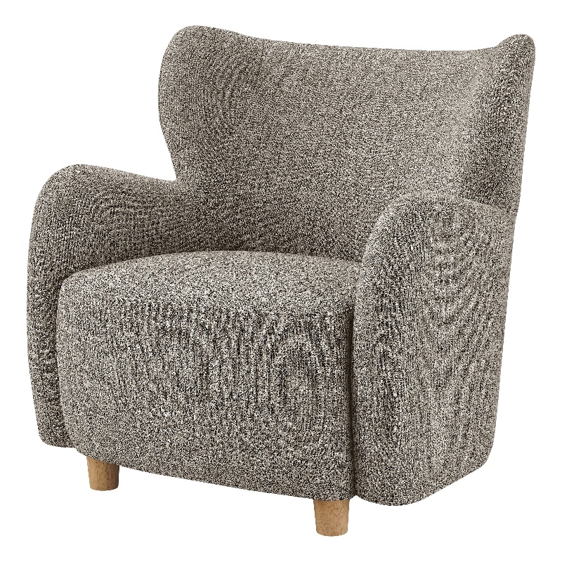 New Pacific Direct Tiffani Chenille Accent Arm Chair in Nexa Brown