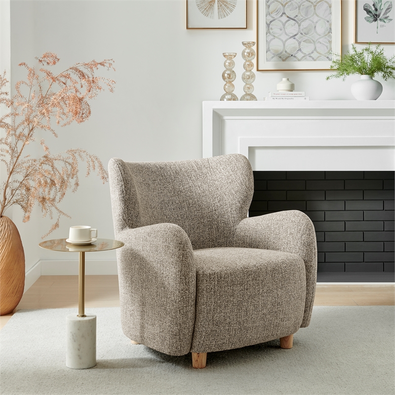 New Pacific Direct Tiffani Chenille Accent Arm Chair in Nexa Green