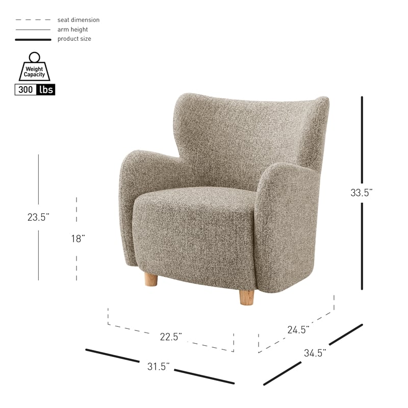 New Pacific Direct Tiffani Chenille Accent Arm Chair in Nexa Green