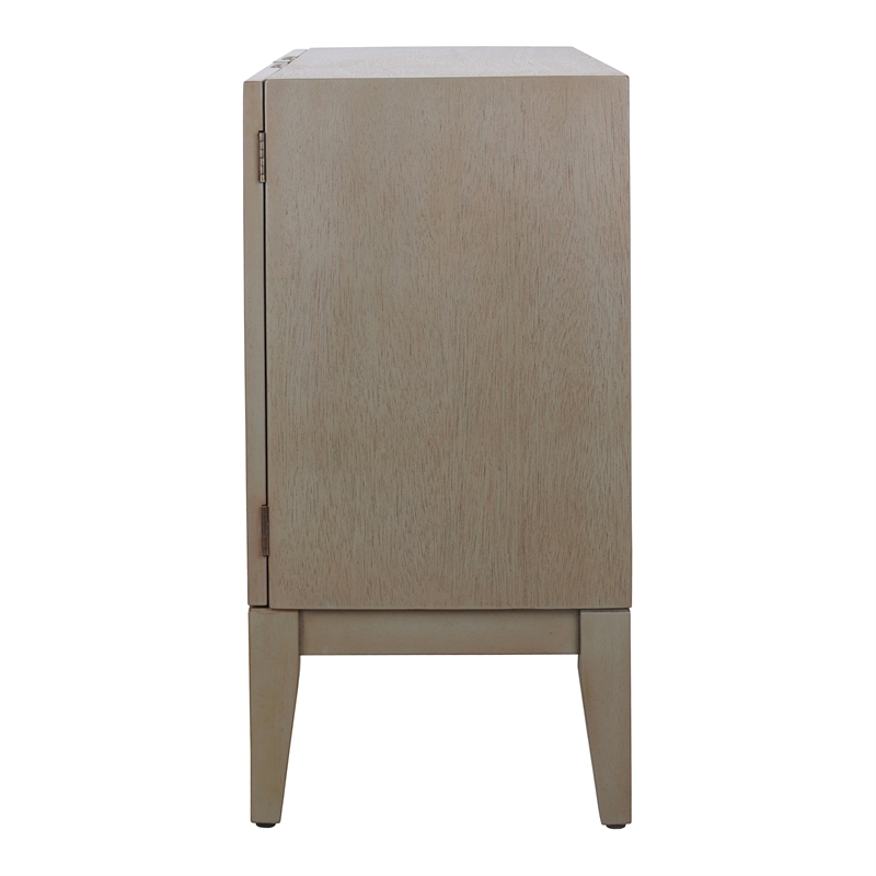 NPD Furniture Deria 2-Door Wood Cabinet in Sagewood