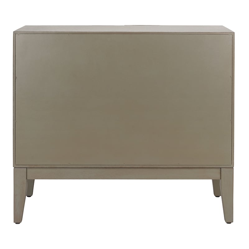NPD Furniture Deria 2-Door Wood Cabinet in Sagewood