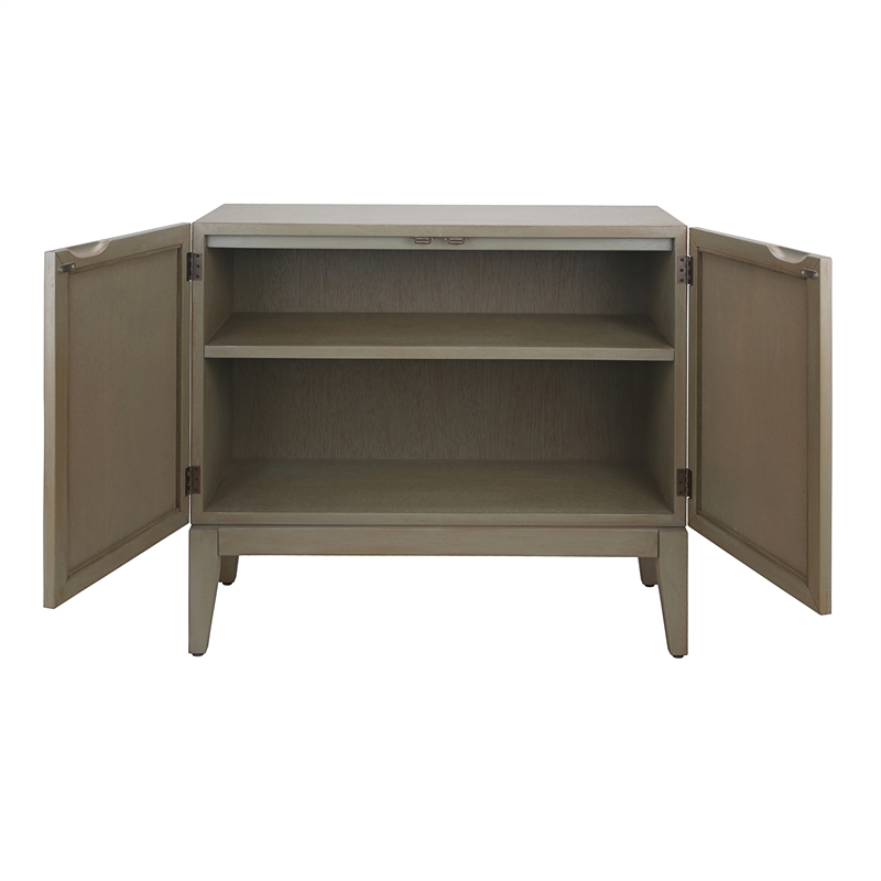 NPD Furniture Deria 2-Door Wood Cabinet in Sagewood