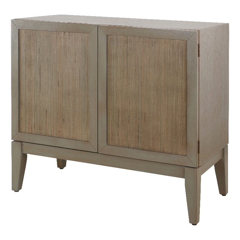NPD Furniture Deria 2-Door Wood Cabinet in Sagewood