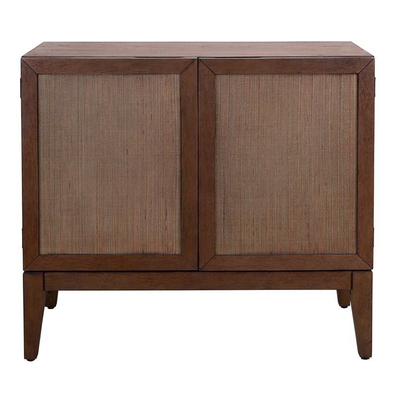 NPD Furniture Deria 2-Door Wood Cabinet in Walnut
