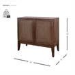 NPD Furniture Deria 2-Door Wood Cabinet in Walnut