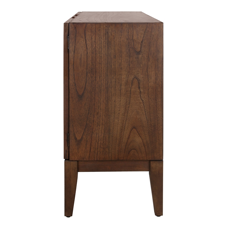 NPD Furniture Deria 2-Door Wood Cabinet in Walnut