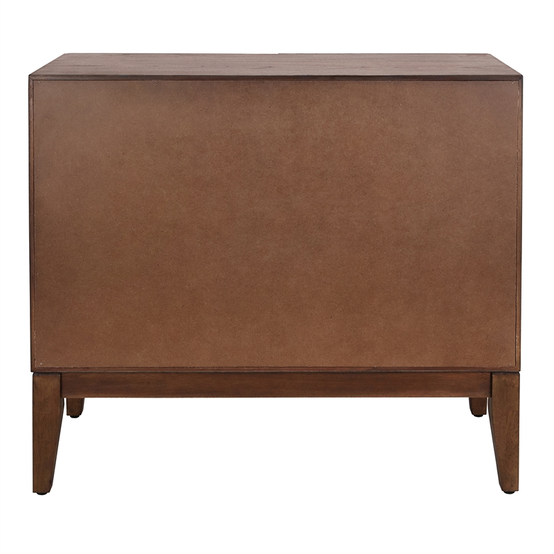 NPD Furniture Deria 2-Door Wood Cabinet in Walnut