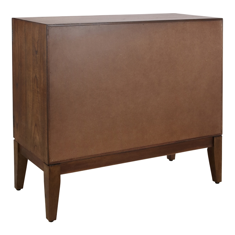 NPD Furniture Deria 2-Door Wood Cabinet in Walnut