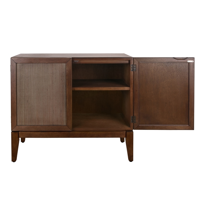 NPD Furniture Deria 2-Door Wood Cabinet in Walnut