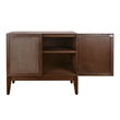NPD Furniture Deria 2-Door Wood Cabinet in Walnut