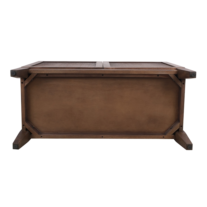NPD Furniture Deria 2-Door Wood Cabinet in Walnut