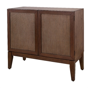 NPD Furniture Deria 2-Door Wood Cabinet in Walnut
