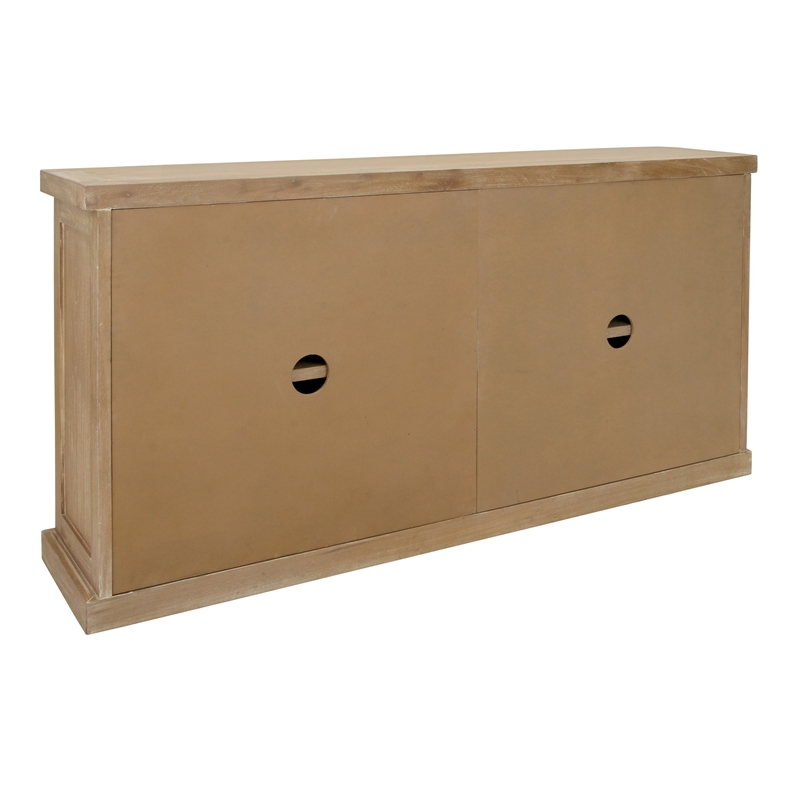 NPD Furniture Armoni 4-Door Wood Buffet in Brushed Sand