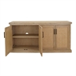 NPD Furniture Armoni 4-Door Wood Buffet in Brushed Sand