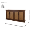 NPD Furniture Armoni 4-Door Wood Buffet in Walnut