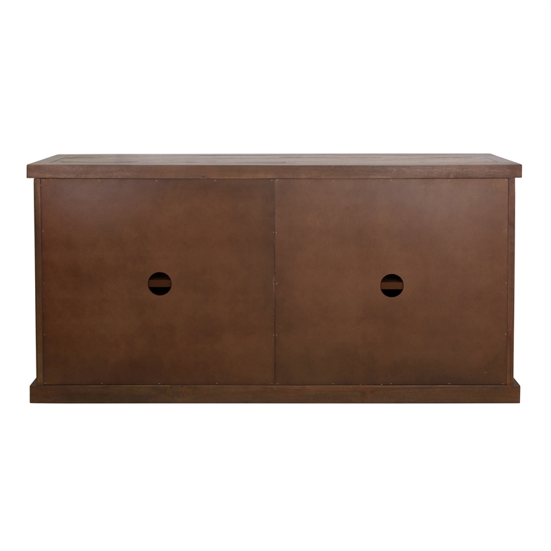 NPD Furniture Armoni 4-Door Wood Buffet in Walnut