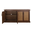 NPD Furniture Armoni 4-Door Wood Buffet in Walnut