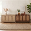NPD Furniture Chantilly 4-Door Wood Buffet in Brushed Sand