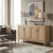 NPD Furniture Chantilly 4-Door Wood Buffet in Brushed Sand
