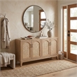 NPD Furniture Chantilly 4-Door Wood Buffet in Brushed Sand