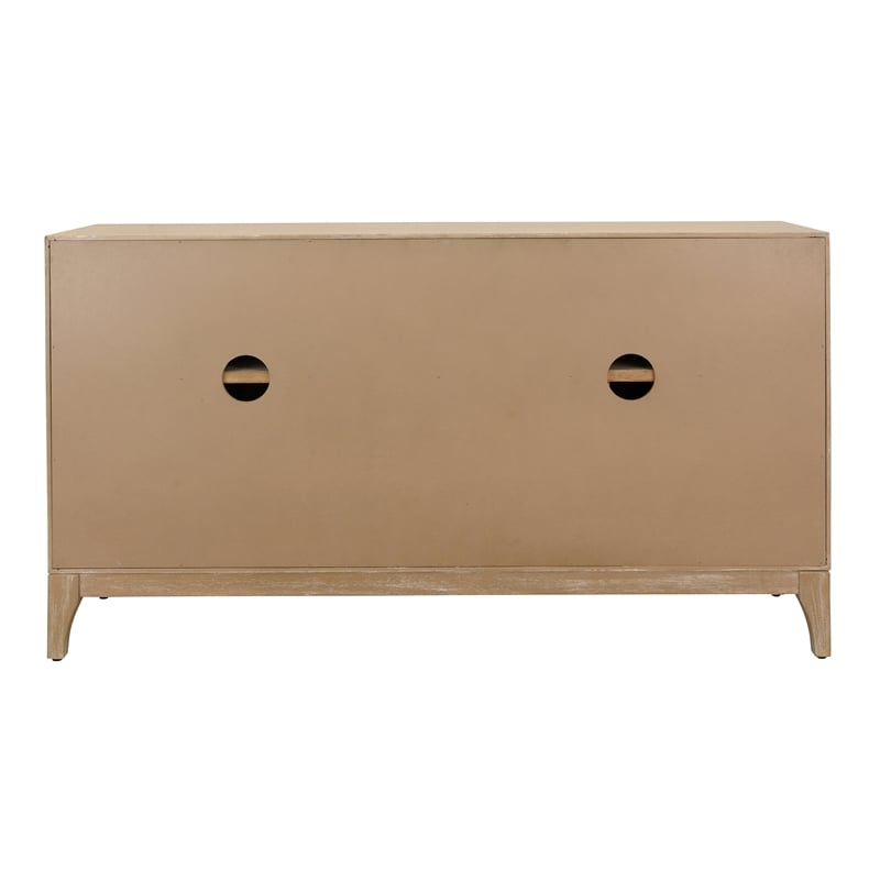 NPD Furniture Chantilly 4-Door Wood Buffet in Brushed Sand