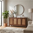 NPD Furniture Chantilly 4-Door Wood Buffet in Walnut