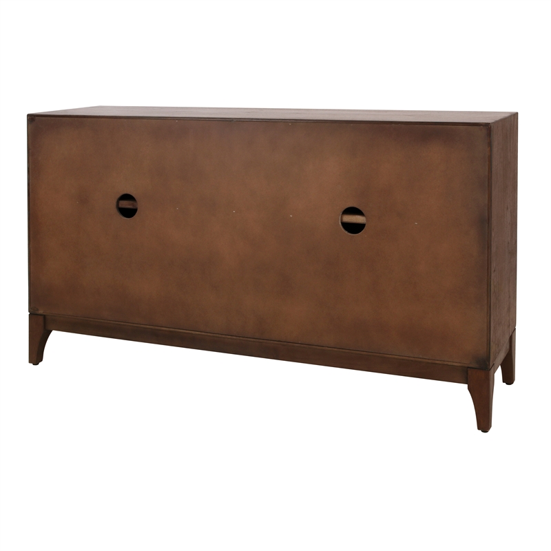 NPD Furniture Chantilly 4-Door Wood Buffet in Walnut