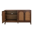 NPD Furniture Chantilly 4-Door Wood Buffet in Walnut
