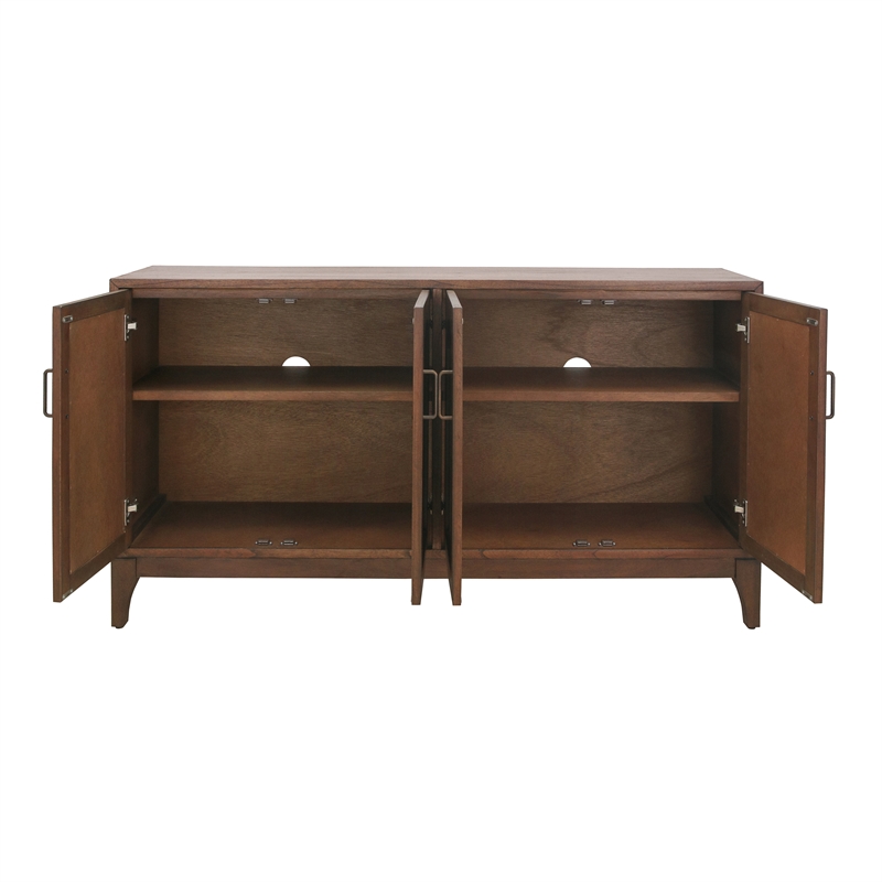 NPD Furniture Chantilly 4-Door Wood Buffet in Walnut