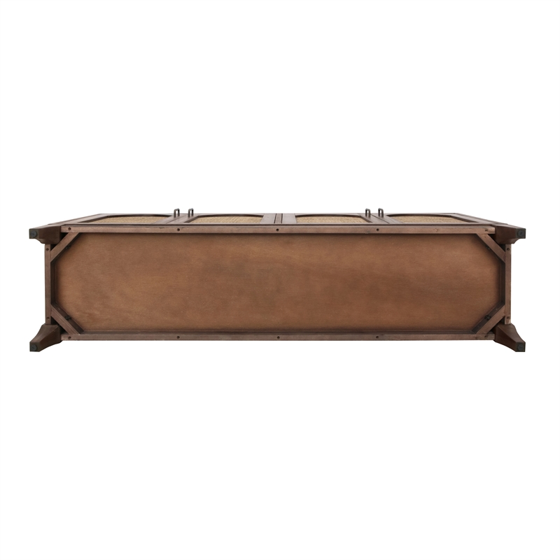 NPD Furniture Chantilly 4-Door Wood Buffet in Walnut