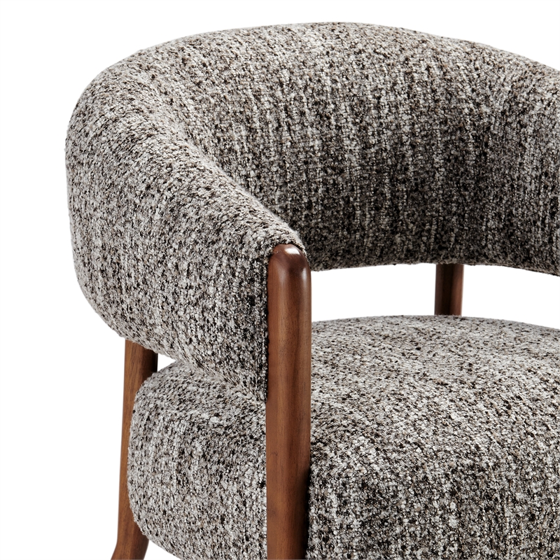 NPD Furniture Mayla Accent Chair in Dappled Taupe Boucle