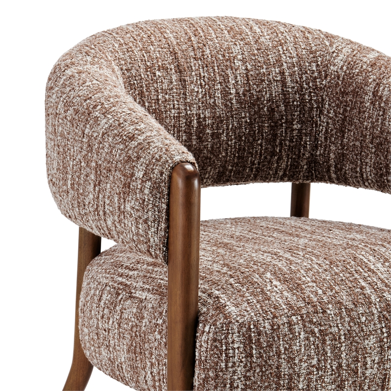 NPD Furniture Mayla Accent Chair in Dappled Rose Clay Boucle